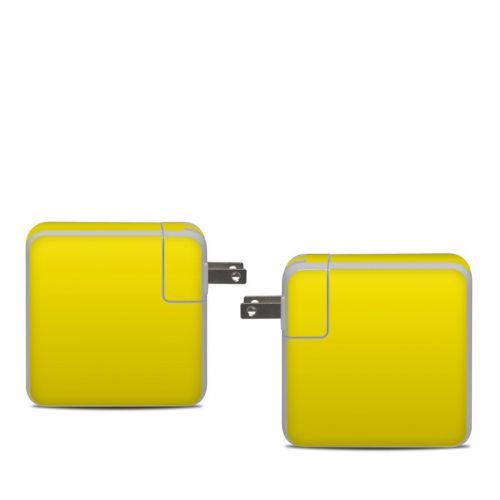Solid State Yellow Apple 61W USB-C Power Adapter Skin