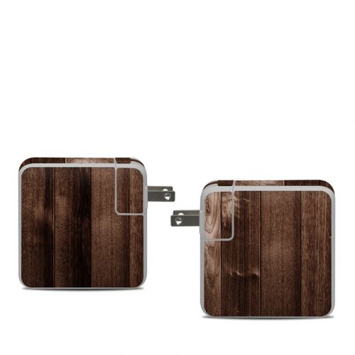 Stripped Wood Apple 61W USB-C Power Adapter Skin