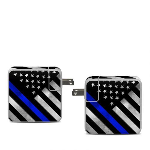 Thin Blue Line Hero Apple 61W USB-C Power Adapter Skin