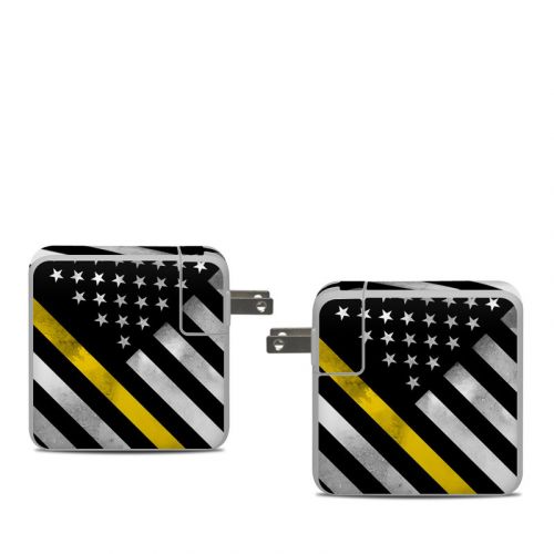 Thin Yellow Line Hero Apple 61W USB-C Power Adapter Skin