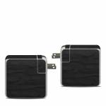Black Woodgrain Apple 87W USB-C Power Adapter Skin