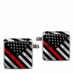 Thin Red Line Hero Apple 87W USB-C Power Adapter Skin