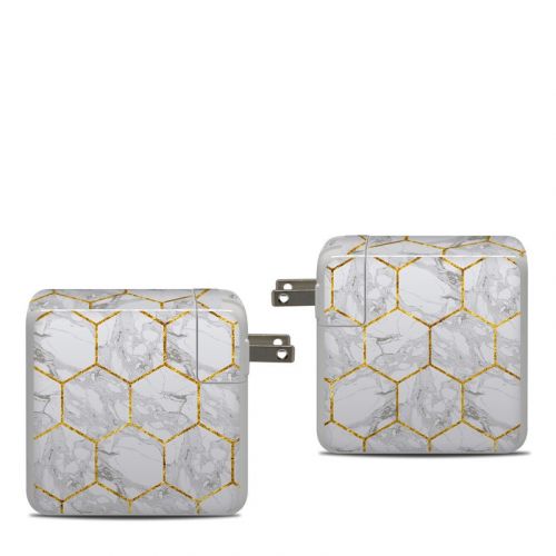 Honey Marble Apple 87W USB-C Power Adapter Skin