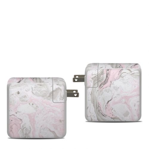 Rosa Marble Apple 87W USB-C Power Adapter Skin