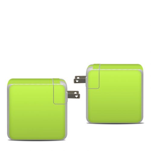 Solid State Lime Apple 87W USB-C Power Adapter Skin