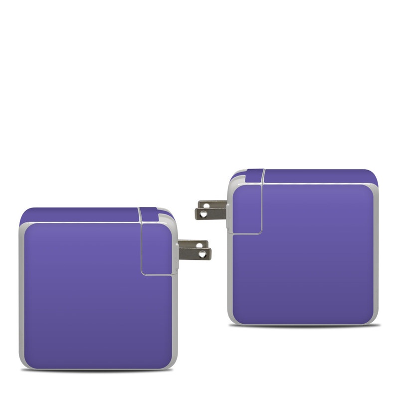 Apple 87W USB-C Power Adapter Skin design of Blue, Violet, Sky, Purple, Daytime, Black, Lilac, Cobalt blue, Pink, Azure, with purple colors