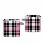 Pink Plaid Apple 96W USB-C Power Adapter Skin