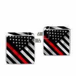 Thin Red Line Hero Apple 96W USB-C Power Adapter Skin