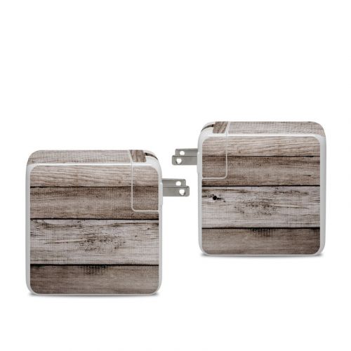 Barn Wood Apple 96W USB-C Power Adapter Skin