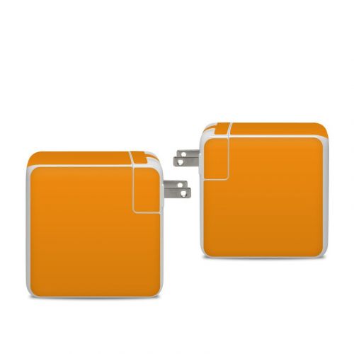 Solid State Orange Apple 96W USB-C Power Adapter Skin
