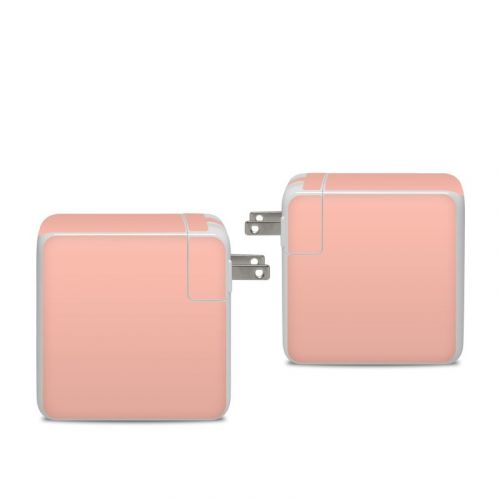 Solid State Peach Apple 96W USB-C Power Adapter Skin