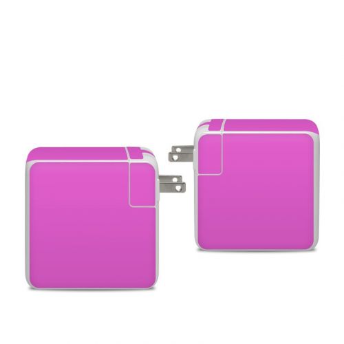 Solid State Vibrant Pink Apple 96W USB-C Power Adapter Skin