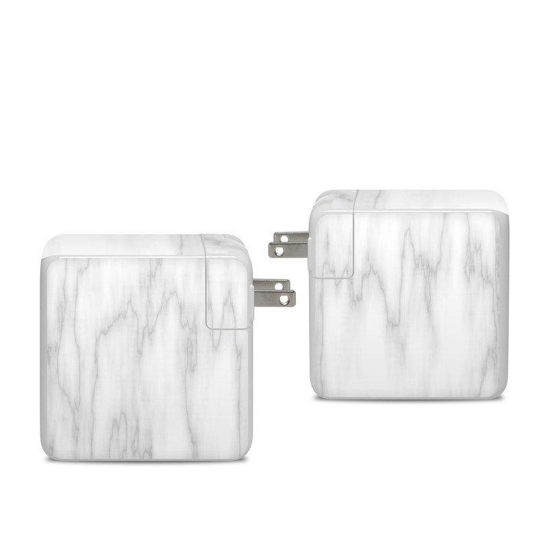 Apple 96W USB-C Power Adapter Skin design of White, Tree, Line, Black-and-white, Monochrome, Branch, Drawing, Plant, Forest, Twig, with white, gray colors