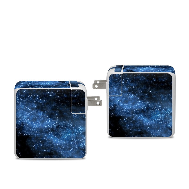 Apple 96W USB-C Power Adapter Skin design of Sky, Atmosphere, Black, Blue, Outer space, Atmospheric phenomenon, Astronomical object, Darkness, Universe, Space, with black, blue colors