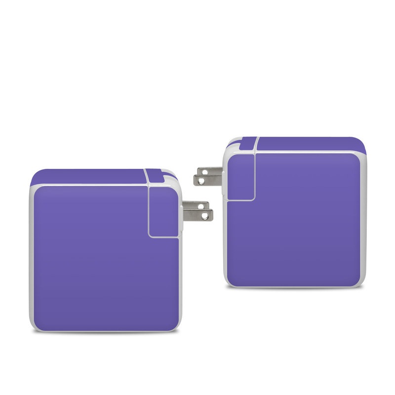 Apple 96W USB-C Power Adapter Skin design of Blue, Violet, Sky, Purple, Daytime, Black, Lilac, Cobalt blue, Pink, Azure, with purple colors