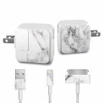 White Marble Apple 12W USB Power Adapter Skin