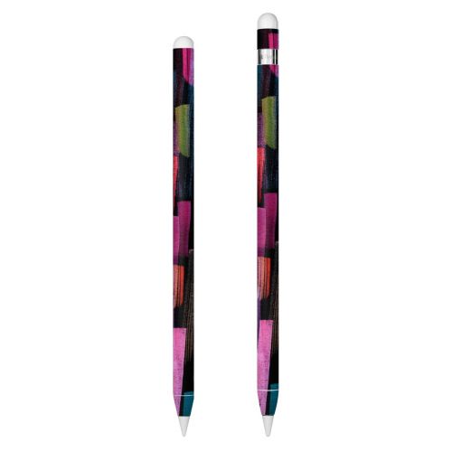 Colorful Brushstrokes Black Apple Pencil Skin