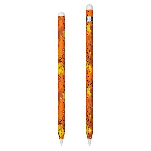 Digital Orange Camo Apple Pencil Skin