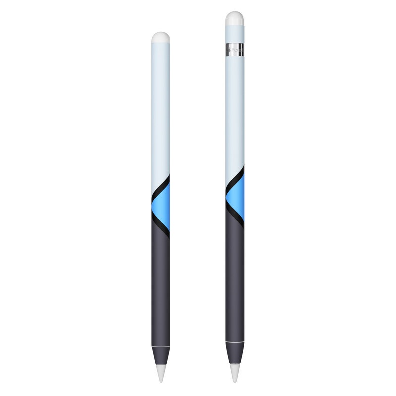 Apple Pencil Skin design of Blue, Line, Cobalt blue, Triangle, Azure, Electric blue, Parallel, Symmetry, Font, with blue, gray, black colors