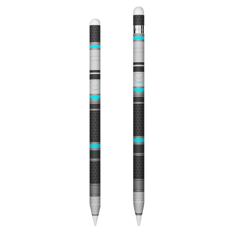 Apple Pencil Skin design of Blue, Turquoise, Pattern, Teal, Symmetry, Design, Line, Automotive design, Font, with black, gray, blue colors