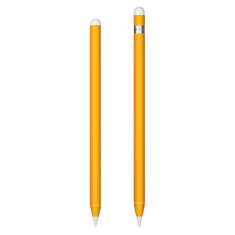 Apple Pencil Skin design of Orange, Yellow, Brown, Text, Amber, Font, Peach with orange colors