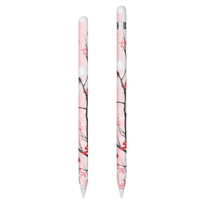 Apple Pencil Skin design of Branch, Red, Flower, Plant, Tree, Twig, Blossom, Botany, Pink, Spring, with white, pink, gray, red, black colors