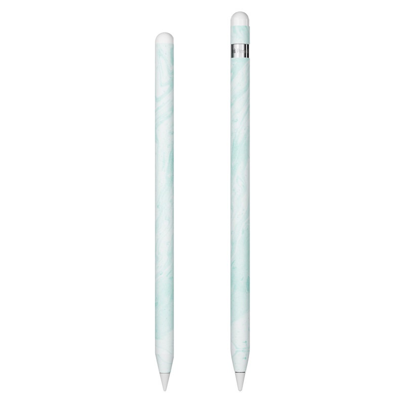 Apple Pencil Skin design of White, Aqua, Pattern with green, blue colors