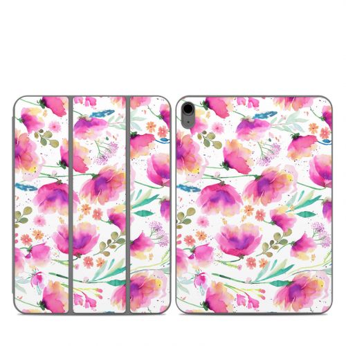 Abstract Pink Poppies Smart Folio for iPad Series Skin