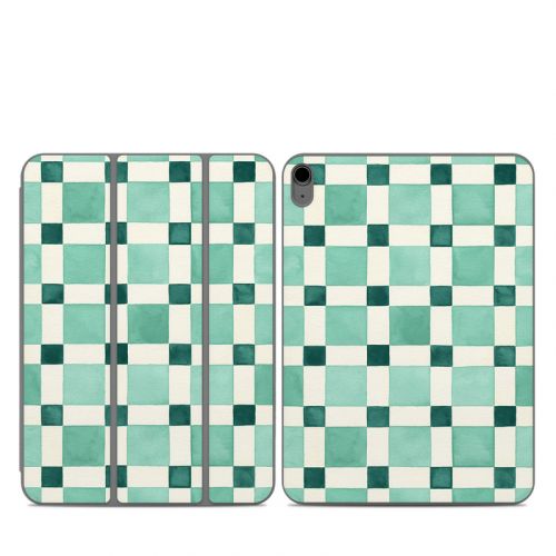 Checker Mosaic Green Smart Folio for iPad Series Skin