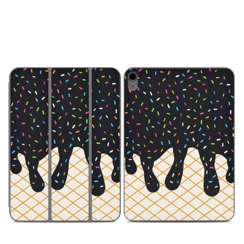 Black Ice Cream Drip Smart Folio for iPad Series Skin