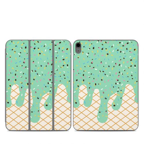 Mint Chocolate Chip Ice Cream Drip Smart Folio for iPad Series Skin