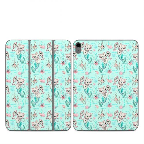 Merkittens with Pearls Aqua Smart Folio for iPad Series Skin