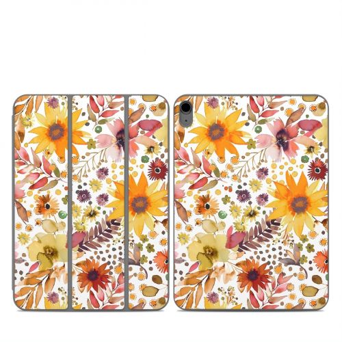Summer Watercolor Sunflowers Smart Folio for iPad Series Skin