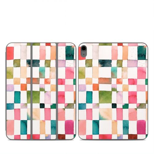 Watercolor Squares Smart Folio for iPad Series Skin