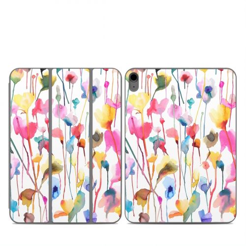 Watercolor Wild Flowers Smart Folio for iPad Series Skin