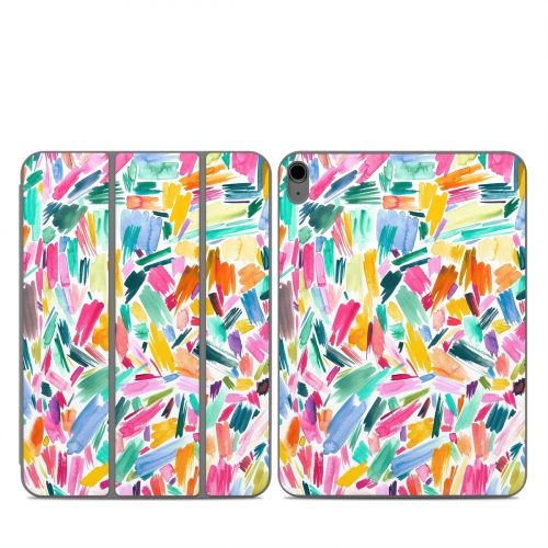 Watercolor Colorful Brushstrokes Smart Folio for iPad Series Skin