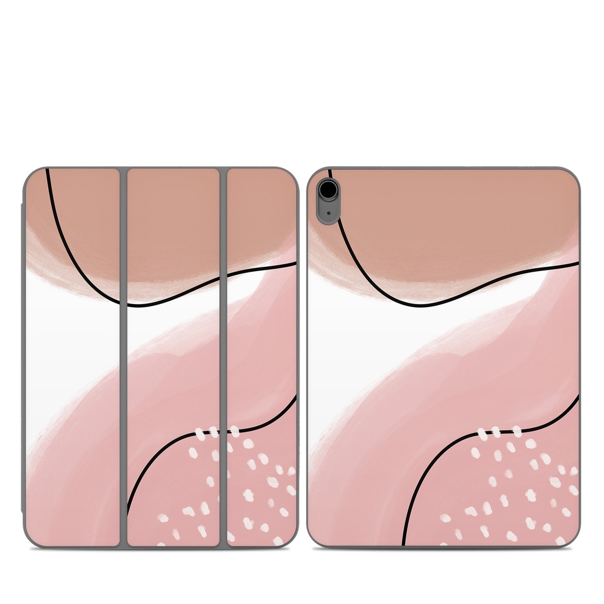 Smart Folio for iPad Series Skin design of Skin, Pink, Nose, Peach, Shoulder, Lip, Neck, Line, Joint, Ear, Footwear, Material Property, Clip Art, Graphics, Illustration, with white, pink, brown, black colors