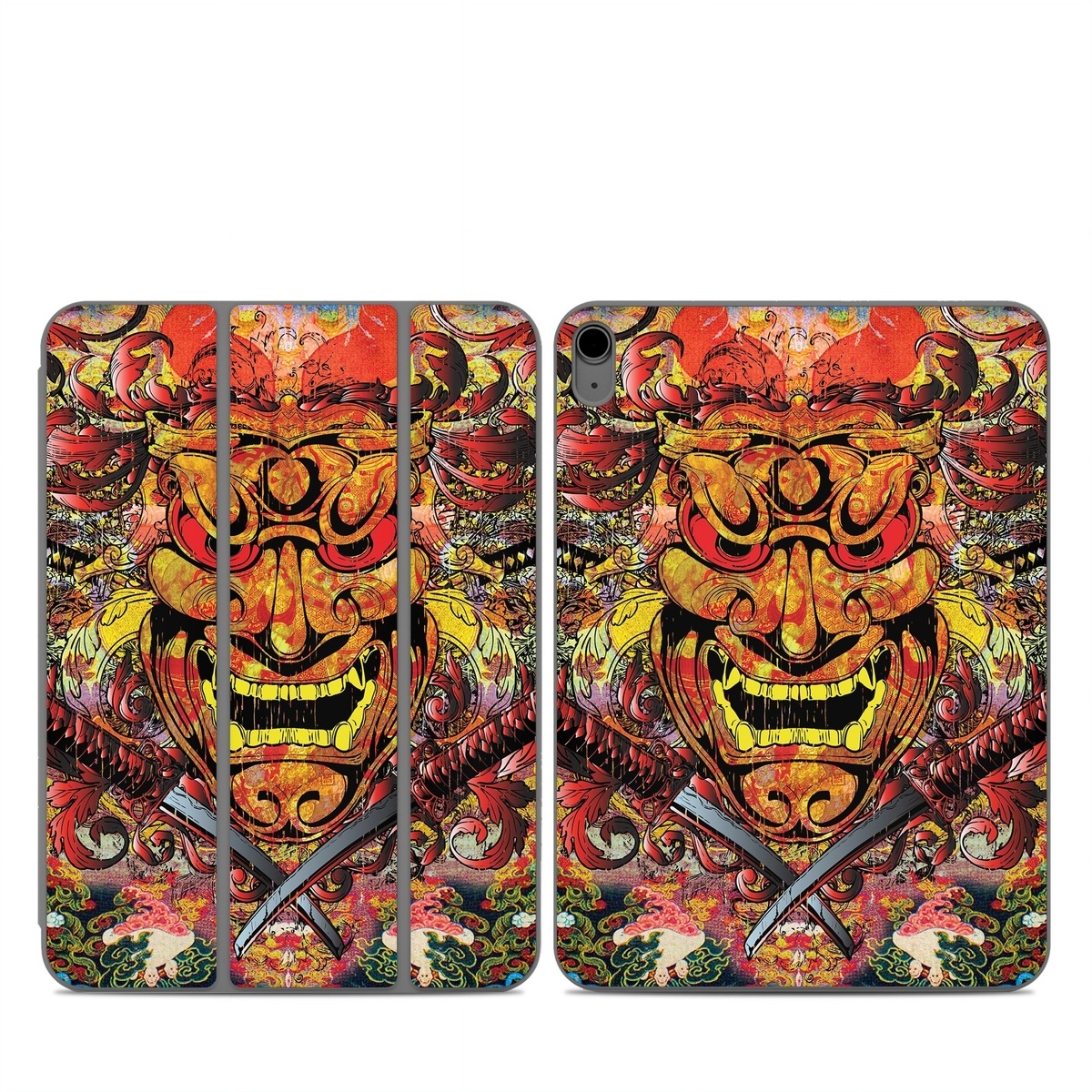 Smart Folio for iPad Series Skin design of Art, Psychedelic art, Visual arts, Illustration, Fictional character, Demon, with red, orange, yellow colors