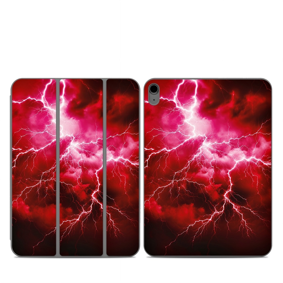 Smart Folio for iPad Series Skin design of Thunder, Atmosphere, Sky, Light, Purple, Lighting, Water, Thunderstorm, Electricity, Pink, with black, red colors