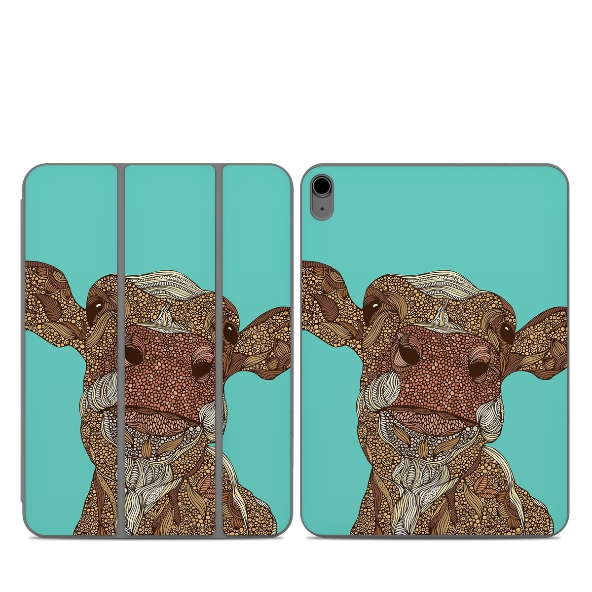 Smart Folio for iPad Series Skin design of Head, Illustration, Art, Fictional character, with brown, green colors