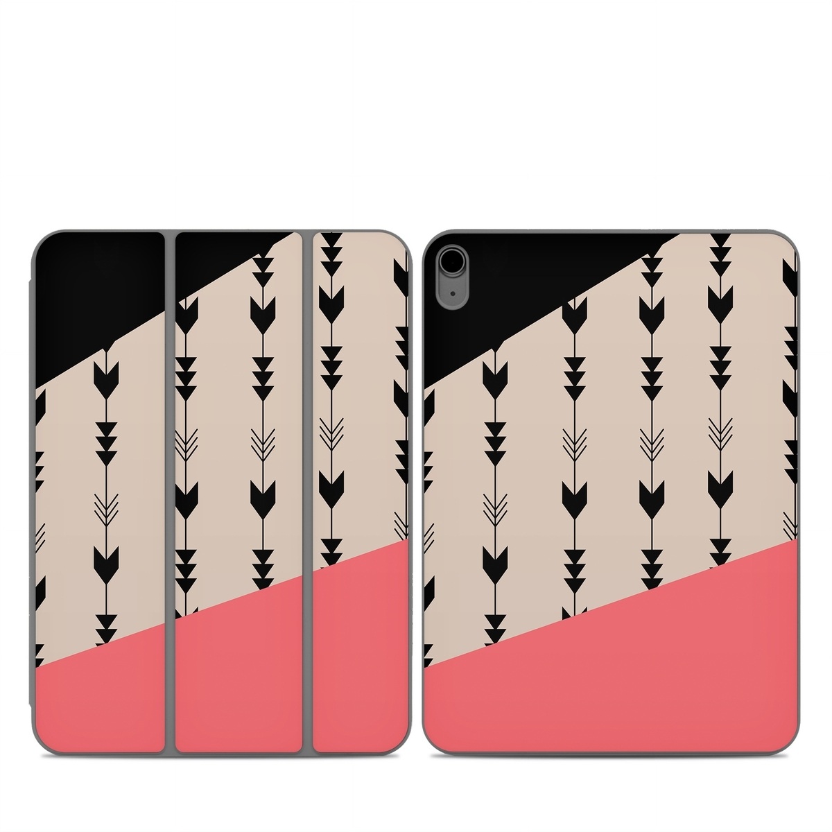 Smart Folio for iPad Series Skin design of Line, Pattern, Design, Font, Illustration, with black, gray, pink colors