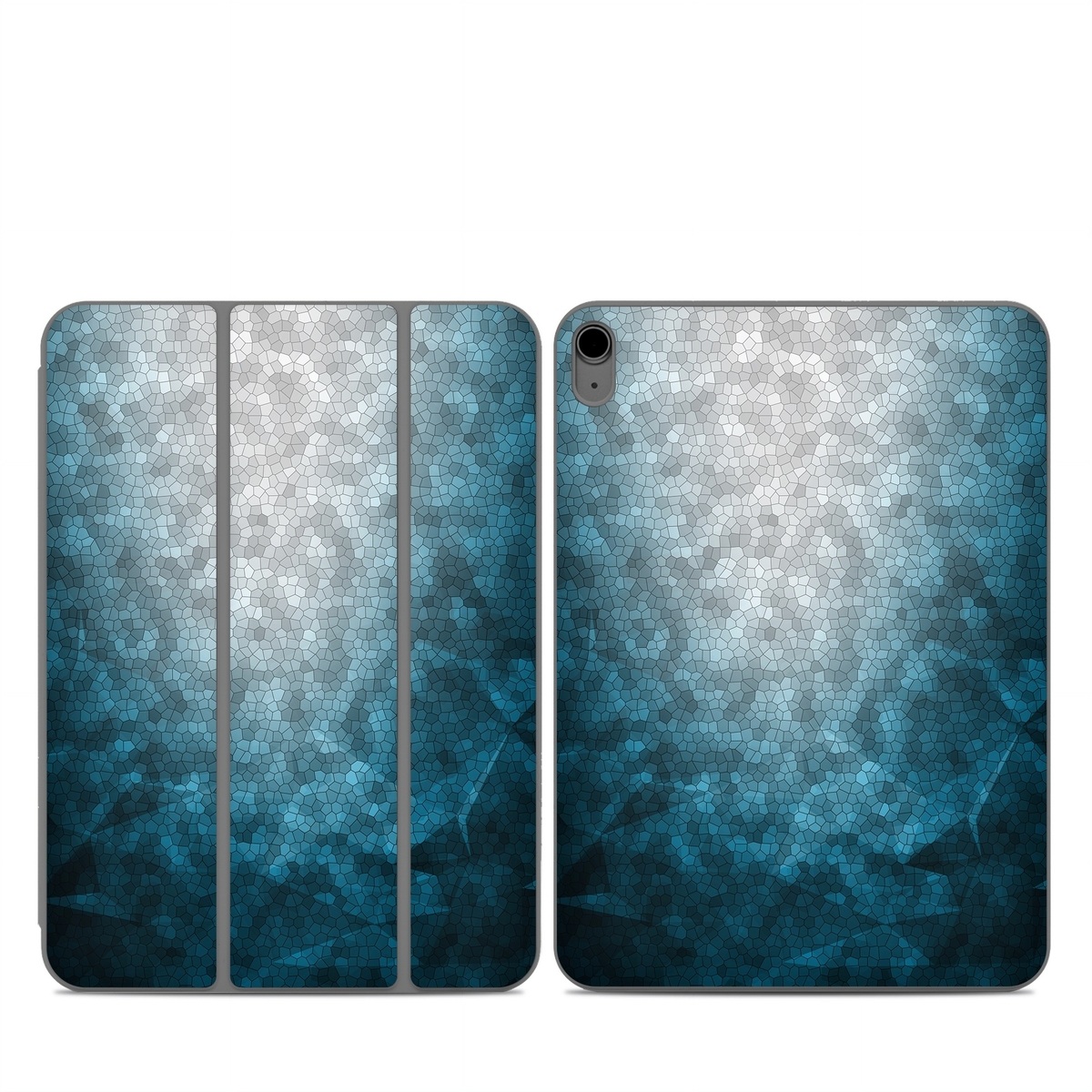 Smart Folio for iPad Series Skin design of Blue, Aqua, Turquoise, Green, Water, Teal, Sky, Azure, Pattern, Atmosphere, with blue, white, gray colors