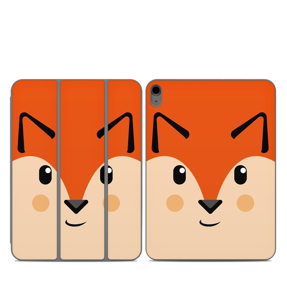 Smart Folio for iPad Series Skin design of Cartoon, Animated cartoon, Nose, Snout, Illustration, Whiskers, Clip art, Hamster, Animation, Art, with black, red, yellow, orange colors