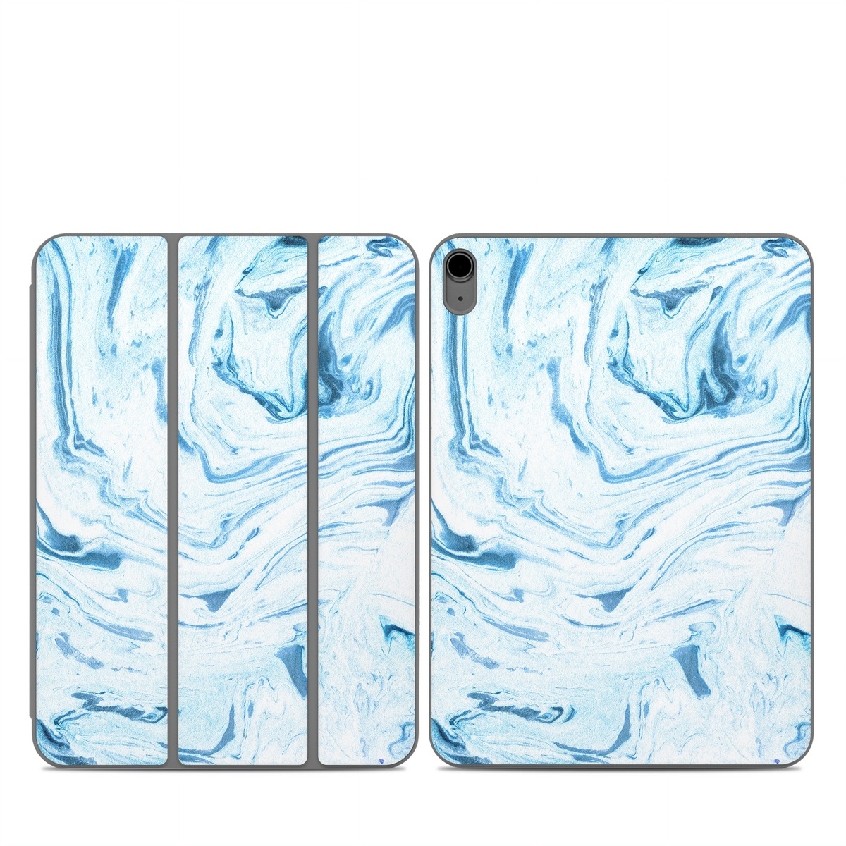 Smart Folio for iPad Series Skin design of Water, Aqua, Wind wave, Drawing, Painting, Wave, Pattern, Art, with blue colors
