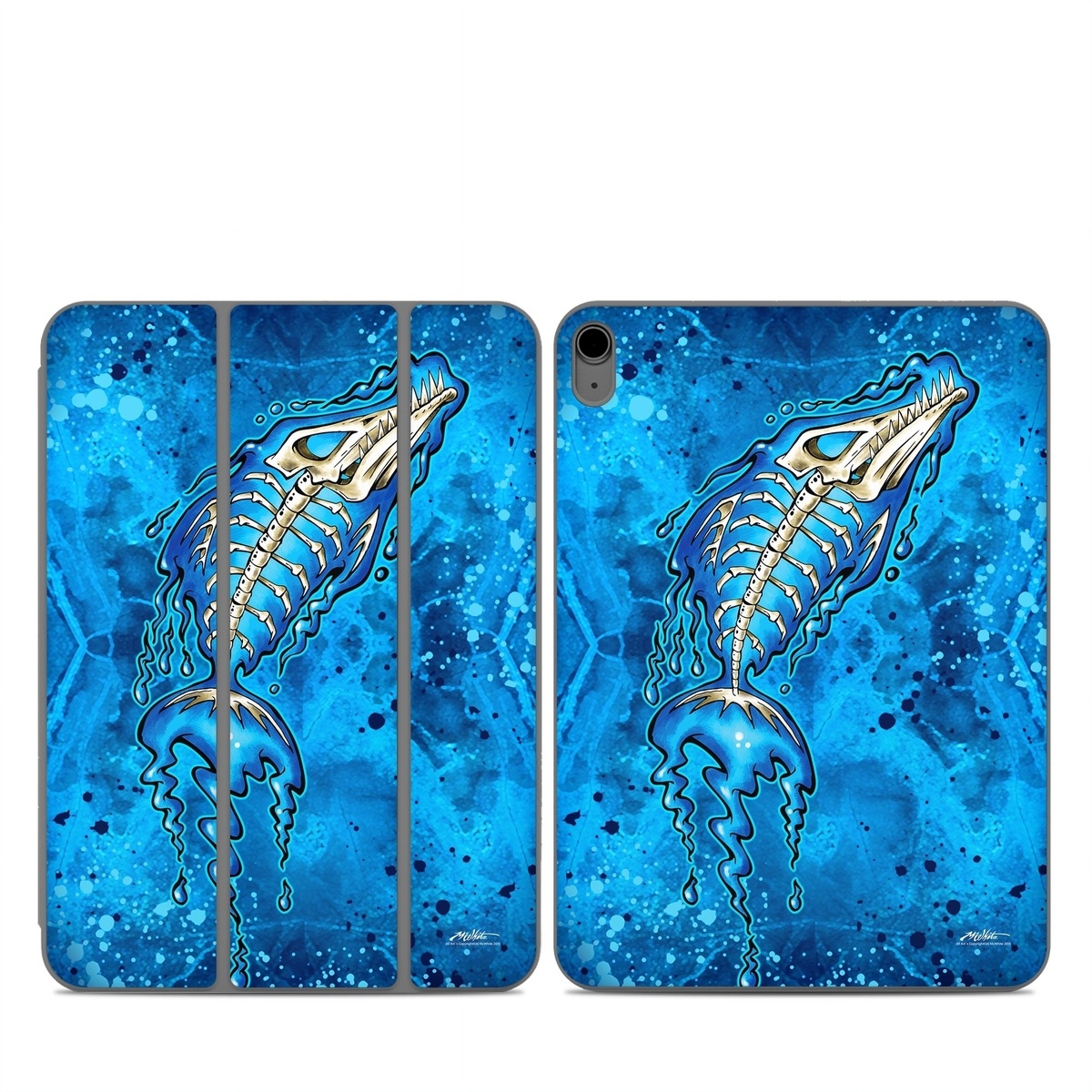 Smart Folio for iPad Series Skin design of Blue, Water, Aqua, Electric blue, Illustration, Graphic design, Liquid, Graphics, Marine biology, Art, with blue, white colors