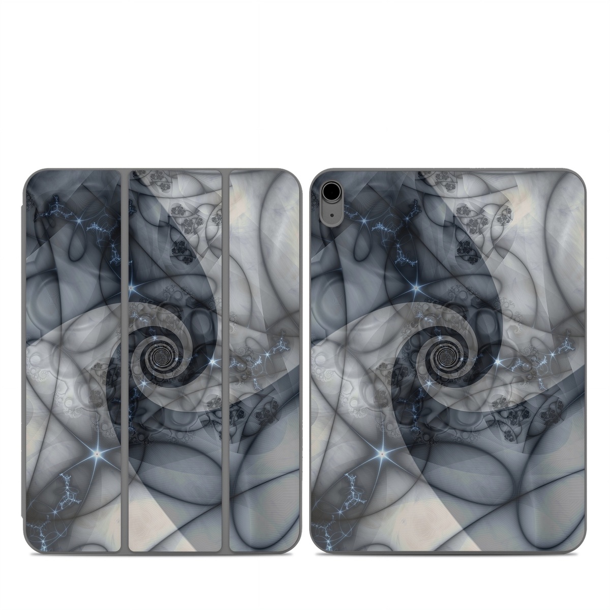 Smart Folio for iPad Series Skin design of Eye, Drawing, Black-and-white, Design, Pattern, Art, Tattoo, Illustration, Fractal art, with black, gray colors