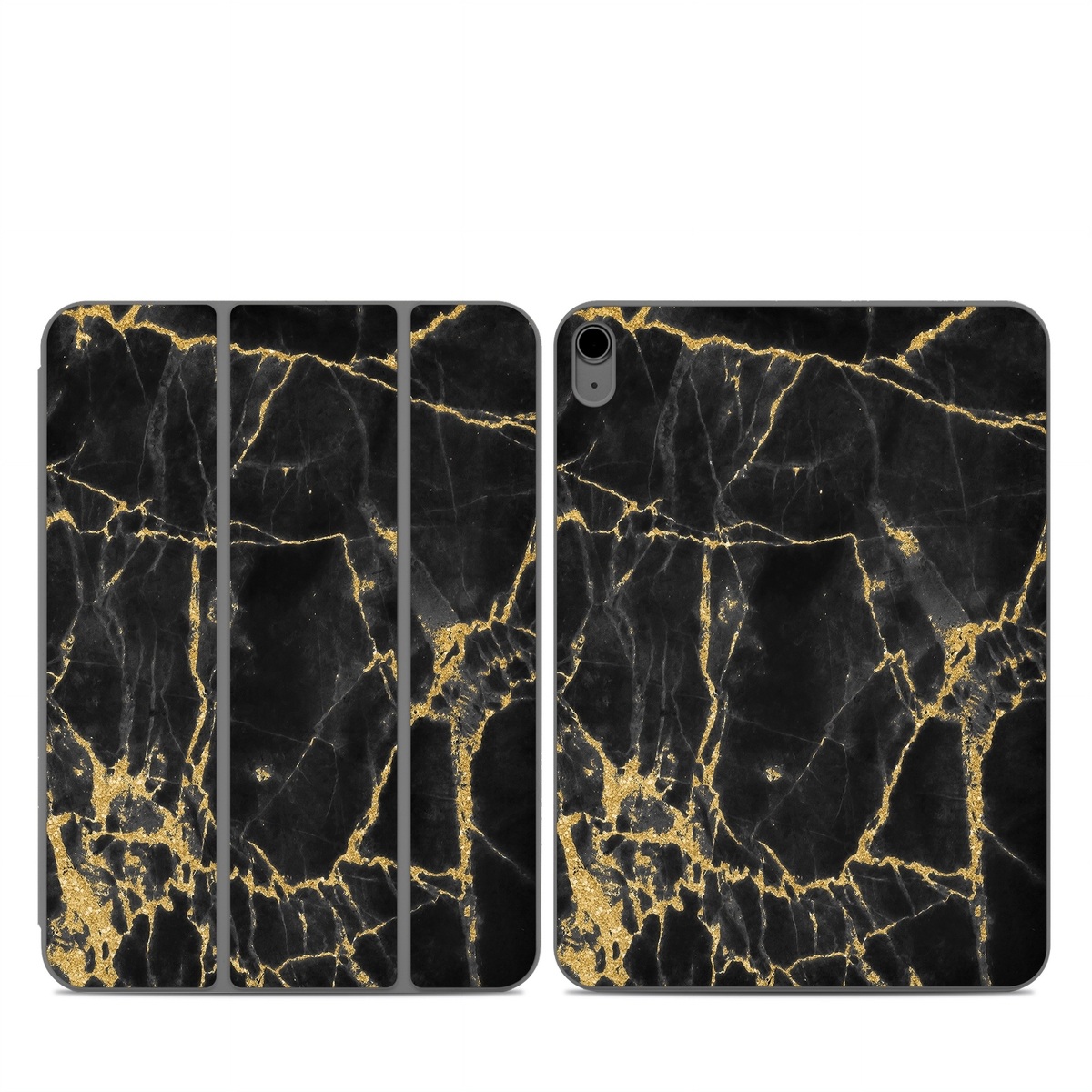 Smart Folio for iPad Series Skin design of Black, Yellow, Water, Brown, Branch, Leaf, Rock, Tree, Marble, Sky, with black, yellow colors