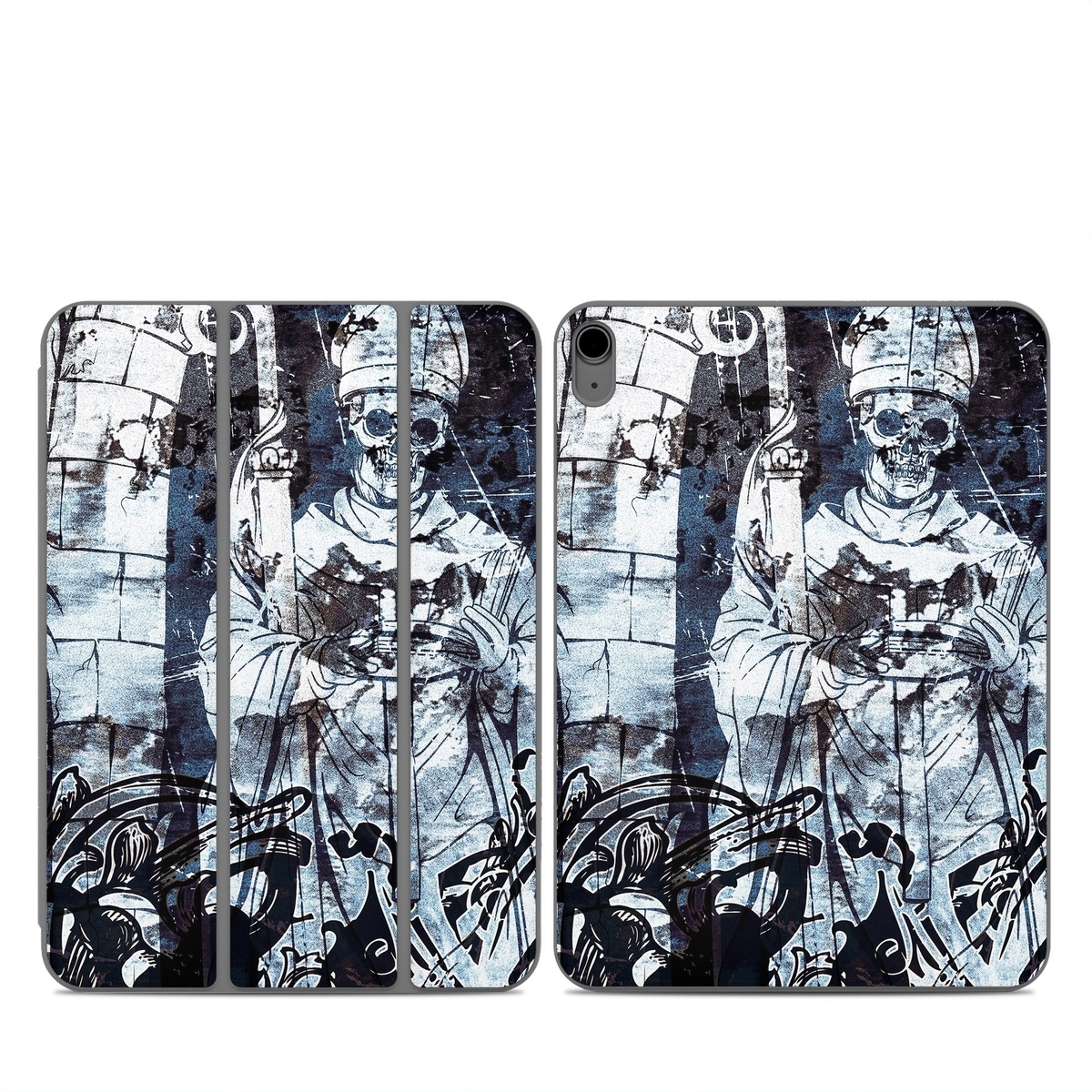 Smart Folio for iPad Series Skin design of Illustration, Art, Monochrome, Visual arts, Drawing, Black-and-white, Graphic design, Fictional character, Fiction, Sketch, with white, black, blue, gray colors