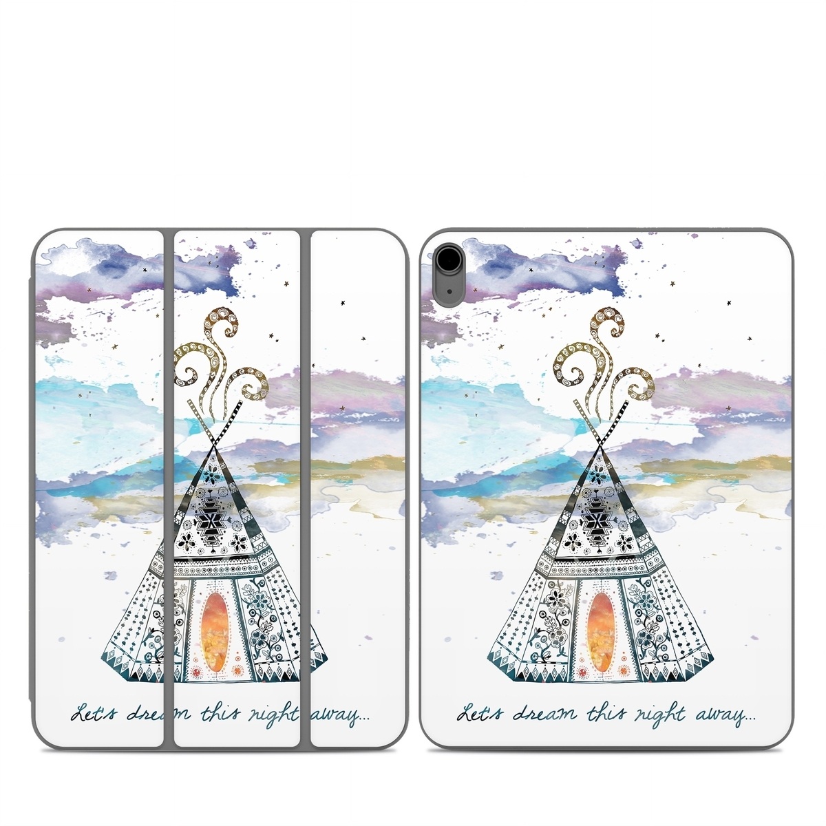 Smart Folio for iPad Series Skin design of Illustration, Art, Graphics, Pole, Drawing, with blue, yellow, black, orange, purple colors