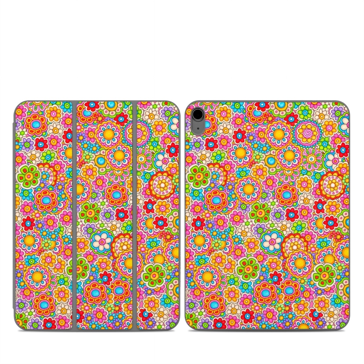 Smart Folio for iPad Series Skin design of Pattern, Design, Textile, Visual arts, with pink, red, orange, yellow, green, blue, purple colors